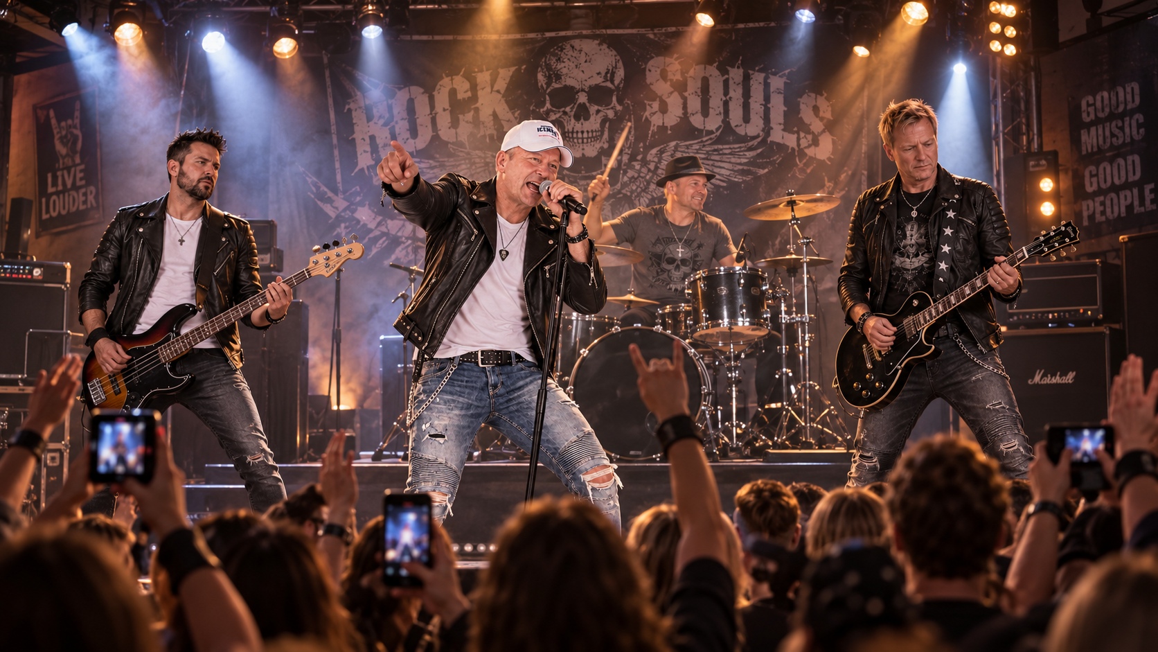 ICEMAN & BAND live auf der Bühne vor begeistertem Publikum